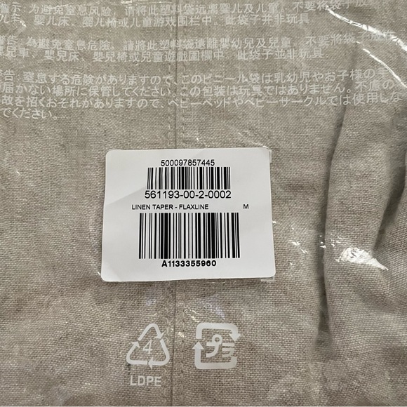 Old Navy High-Waisted Cropped Linen-Blend Tapered Pants in Flax Linen M - Picture 5 of 8